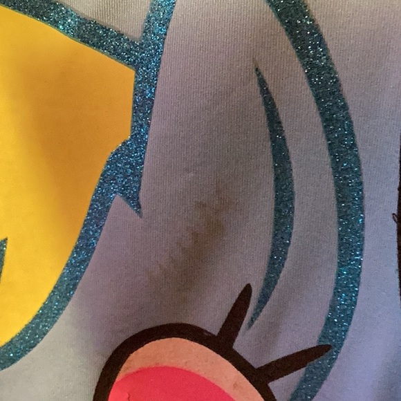 My little Pony Rainbow Dash costume dress with faux fur leg warmers. No size tag - Picture 7 of 7